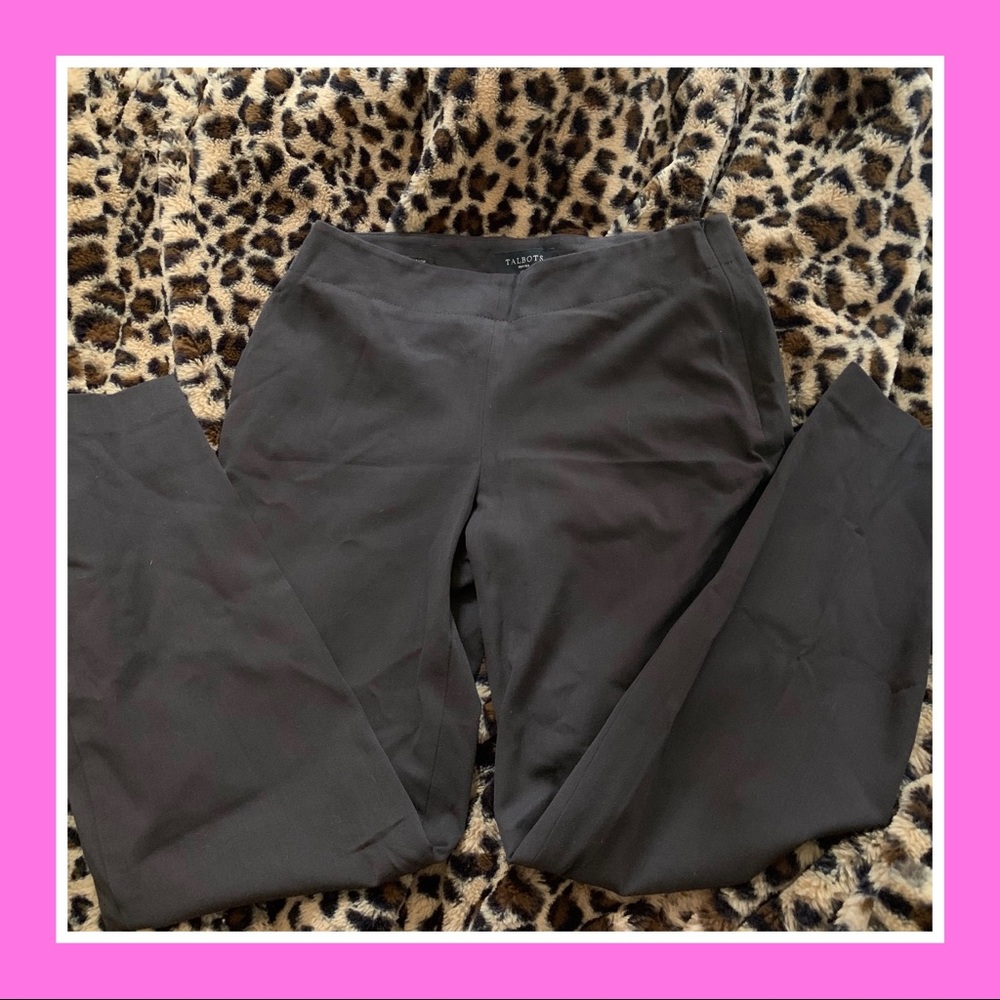 Brown dress pants with a side zip